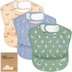 KeaBabies Presto bib waterproof large catcher keeps outfits clean during meals.