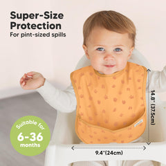 KeaBabies Presto bib adjustable neckline growing with baby during meals