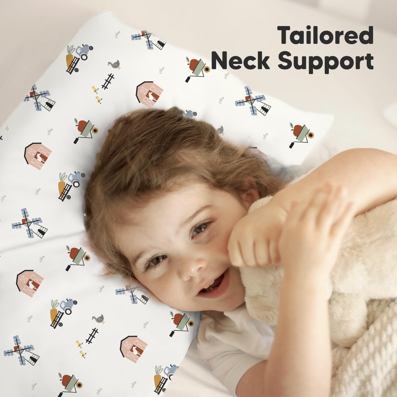 KeaBabies print pillowcase adds cute, neutral style to bedding.