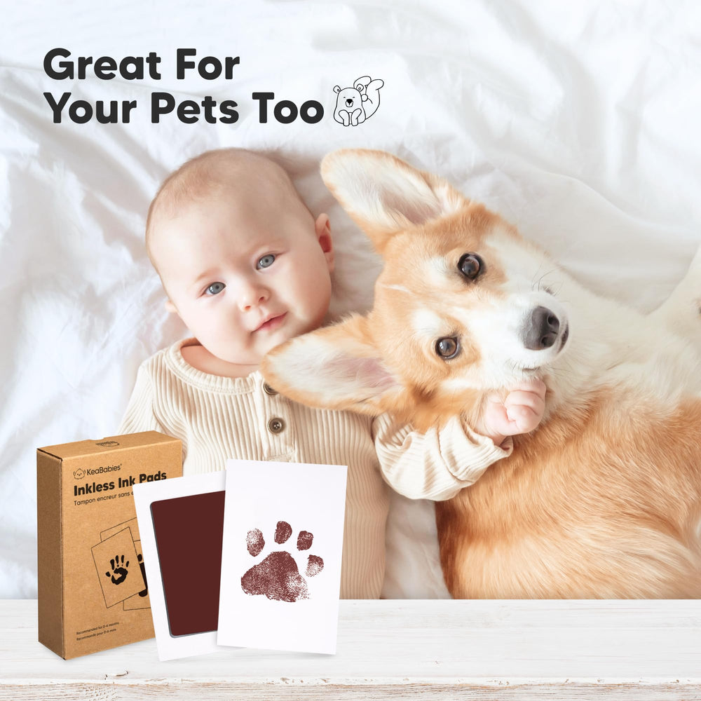 KeaBabies 3.2 by 5 inch ink pad size for newborn prints