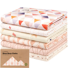 KeaBabies Prism burp cloths 20x12 protect outfits during feeds.