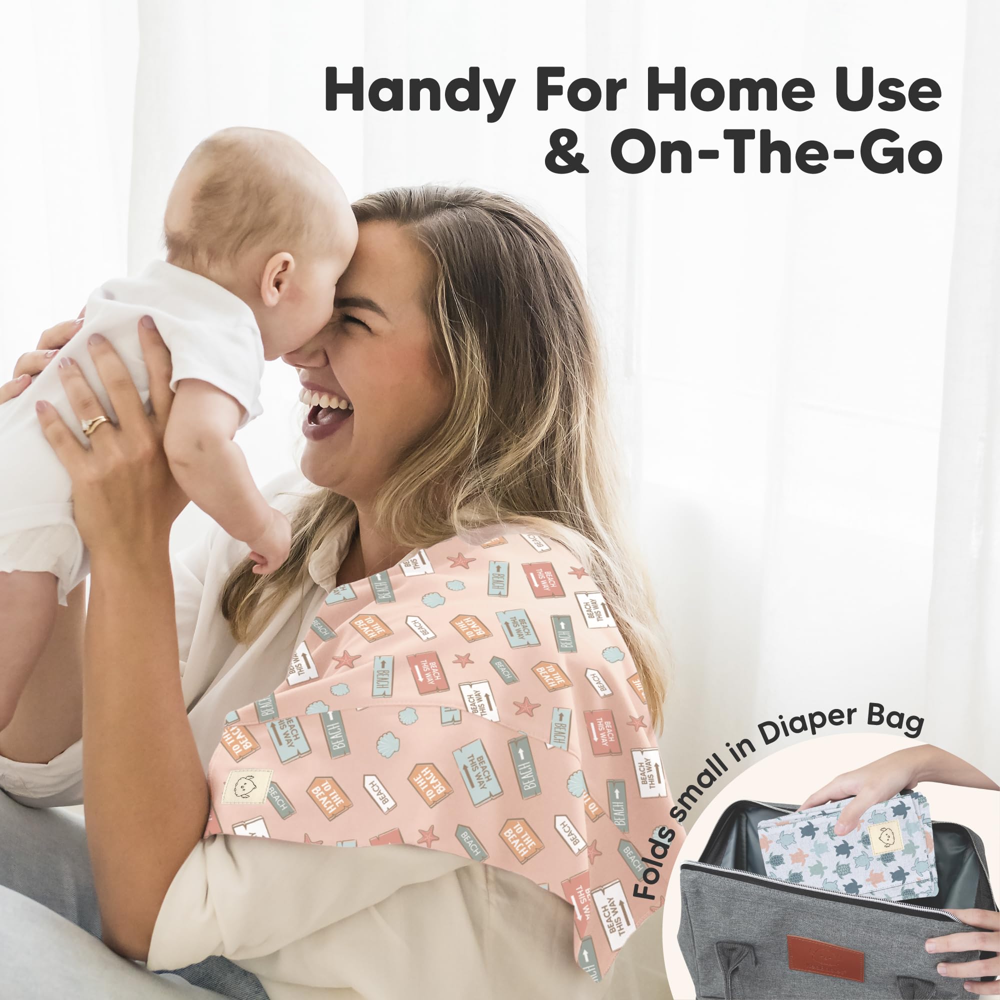 KeaBabies Prism burp cloths double as gentle washcloths when needed.