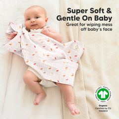 KeaBabies Prism burp cloths fold compactly for diaper bags on the go.