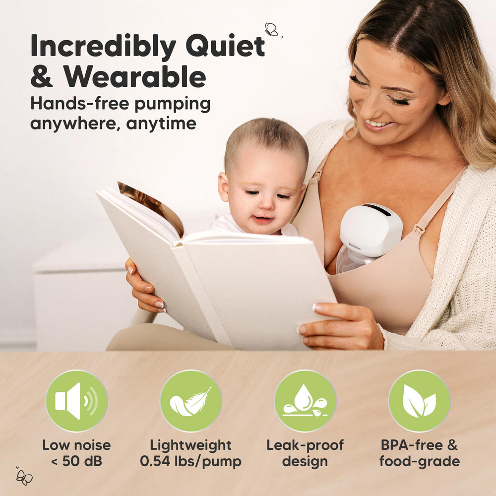 Quiet motor of KeaBabies Pulse S10 Pro for discreet pumping.