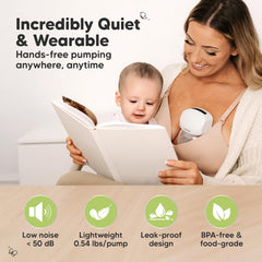 Quiet motor of KeaBabies Pulse S10 Pro for discreet pumping.
