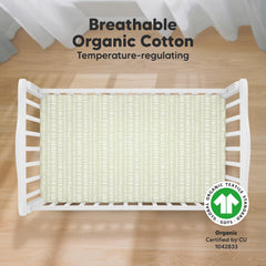 KeaBabies quick-fit crib sheet with snug elastic for easy changing