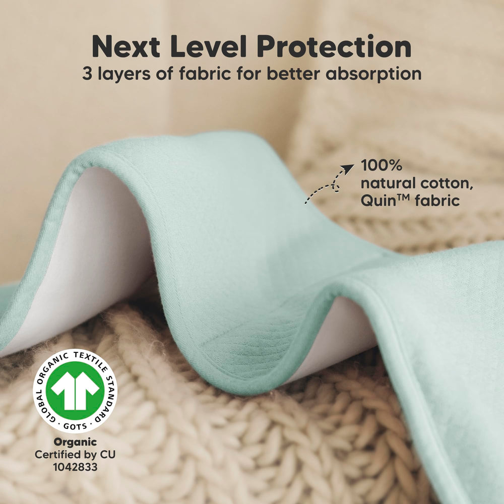 KeaBabies Quin burp cloth ergonomic fit stays secure on your shoulder