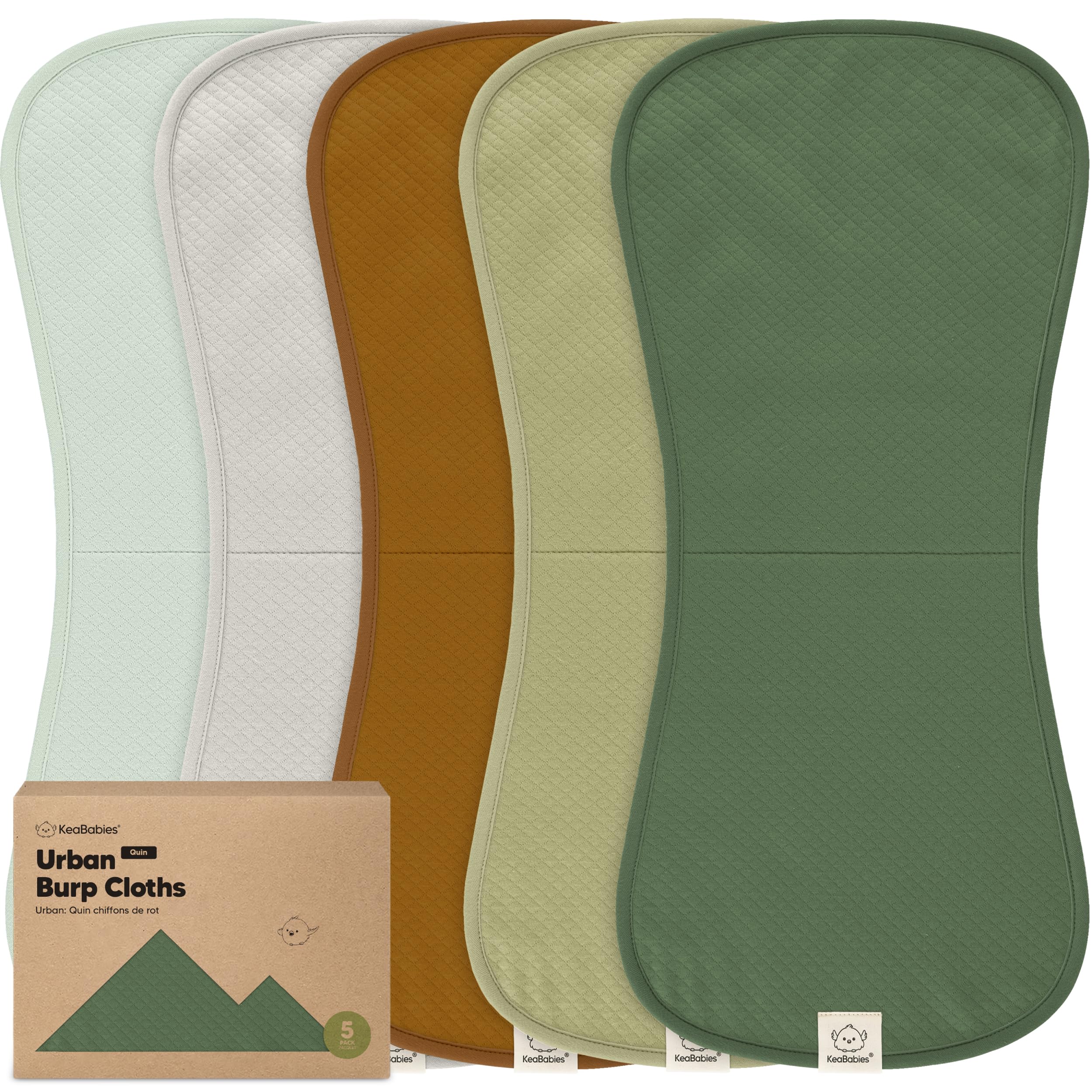 KeaBabies Quin burp cloth with large absorbent coverage for feeding sessions