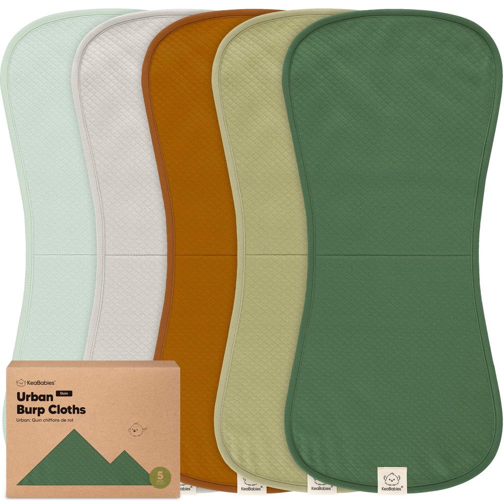 KeaBabies Quin burp cloth with large absorbent coverage for feeding sessions