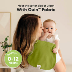 KeaBabies Quin burp cloth large size offers extensive shoulder coverage