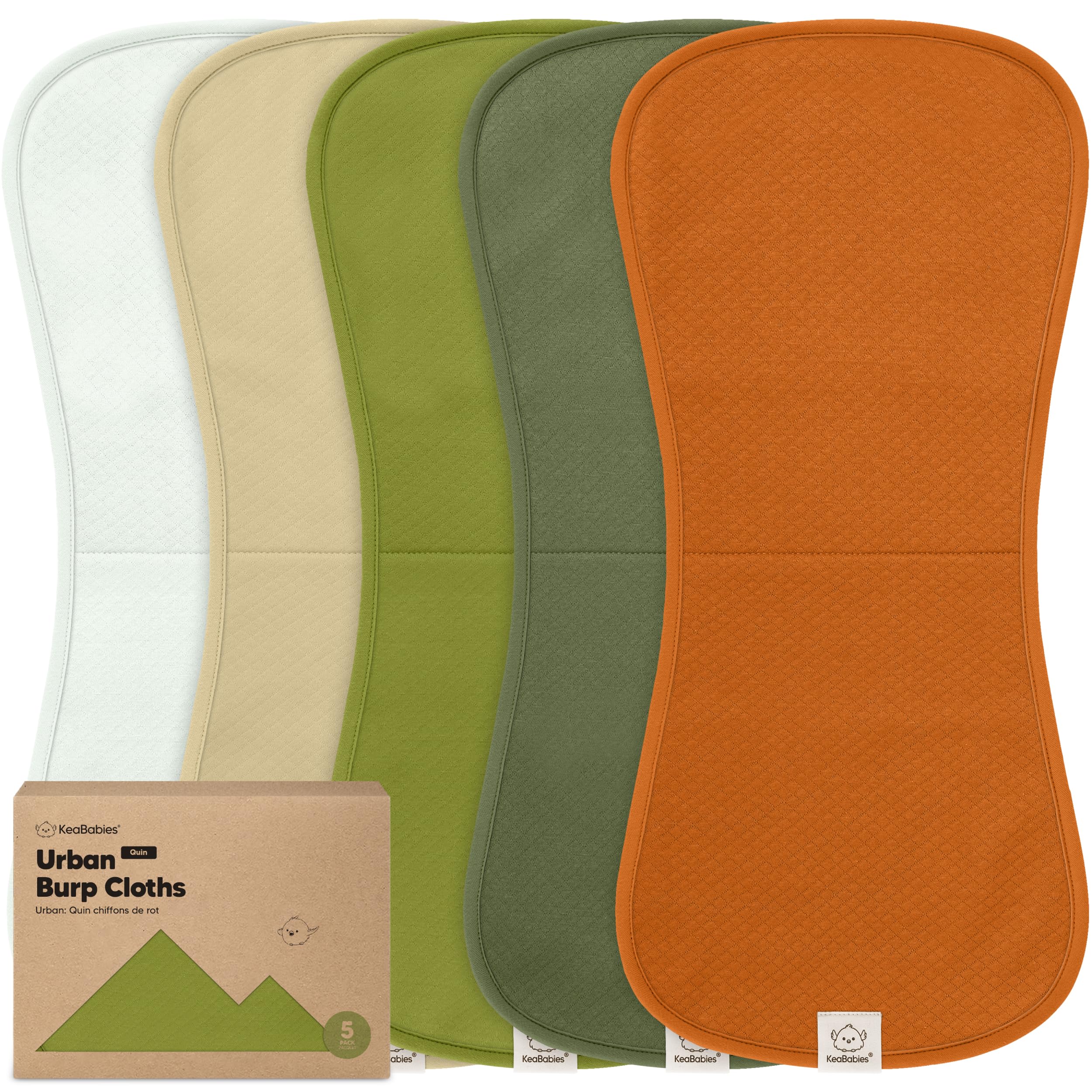 KeaBabies Quin burp cloth pattern with soft organic cotton and high absorbency