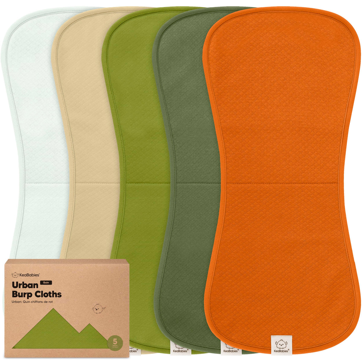 KeaBabies Quin burp cloth pattern with soft organic cotton and high absorbency
