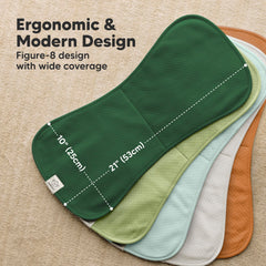 KeaBabies Quin burp cloth in soft organic cotton feels gentle on baby skin