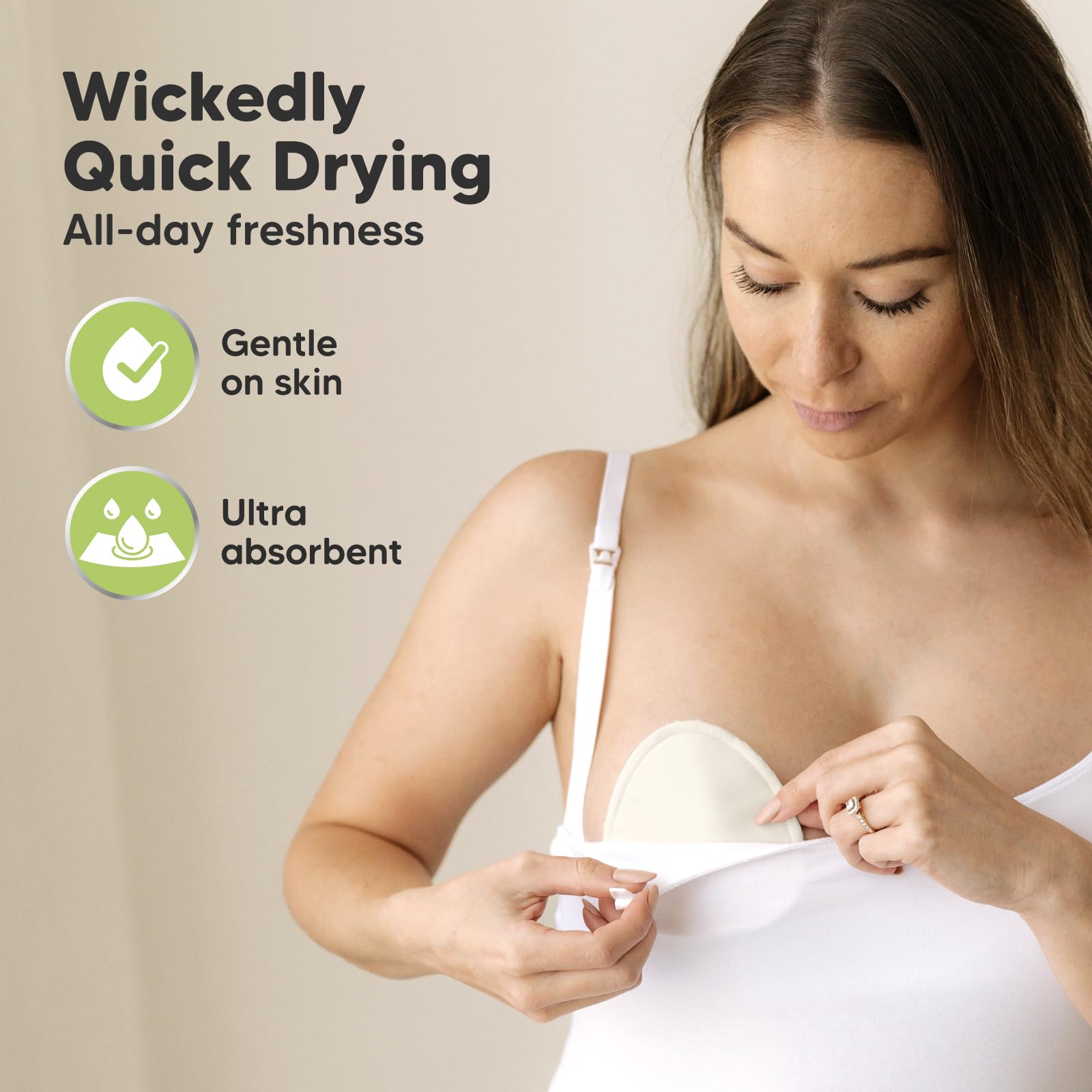 KeaBabies reusable pads are machine washable and dryer-friendly for daily use.