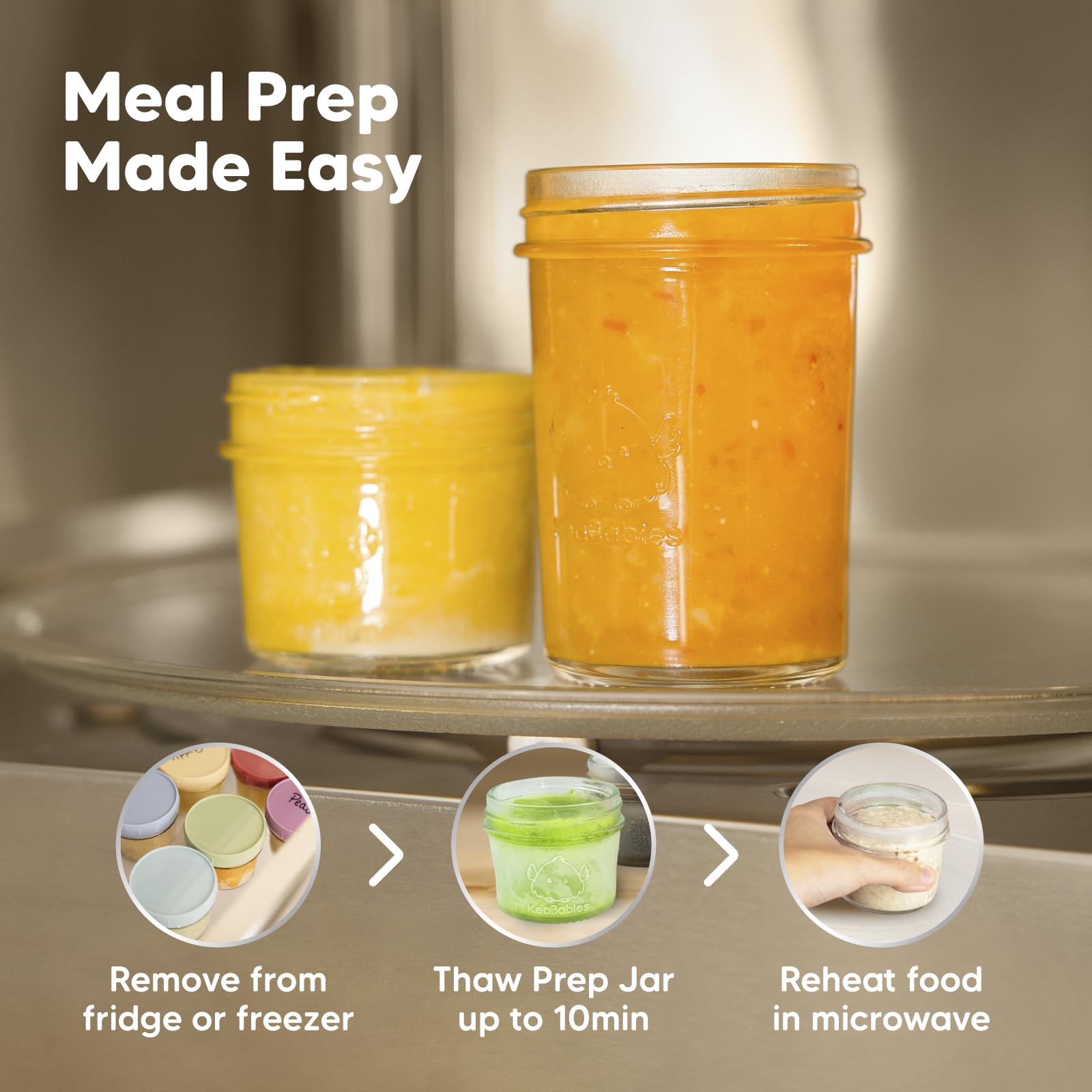 KeaBabies roseate jars are dishwasher-safe for easy cleanup after family meals