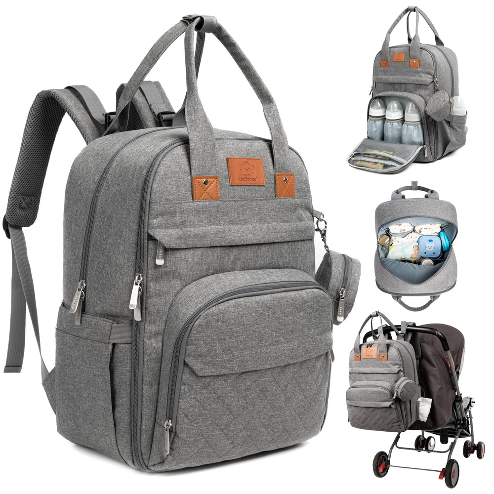 KeaBabies Rove diaper bag with large main compartment for on-the-go essentials