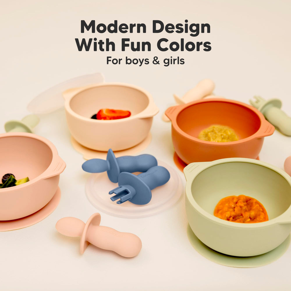 KeaBabies slate color kit supports a clean, modern feeding setup.