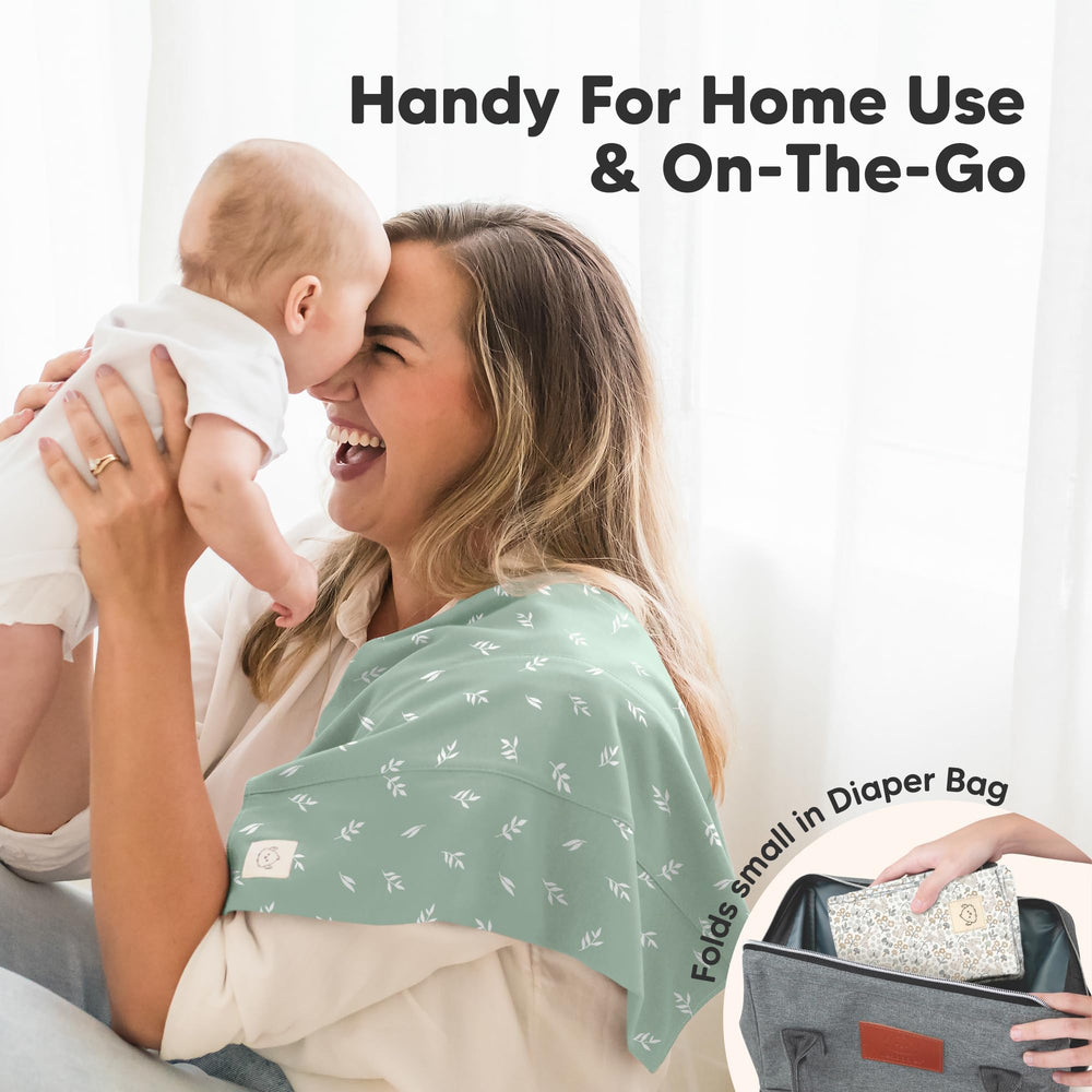 KeaBabies Shea Burp Cloths compact stack for quick diaper changes.