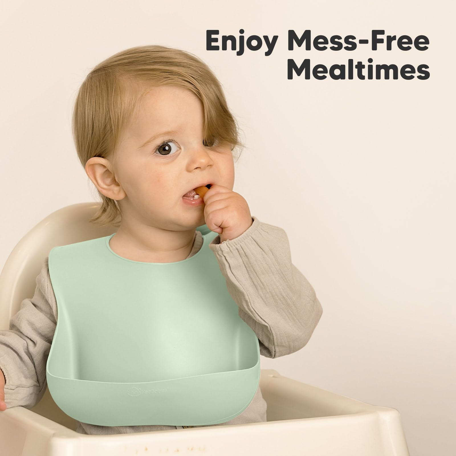 KeaBabies 1-3y bib grows with toddler meals