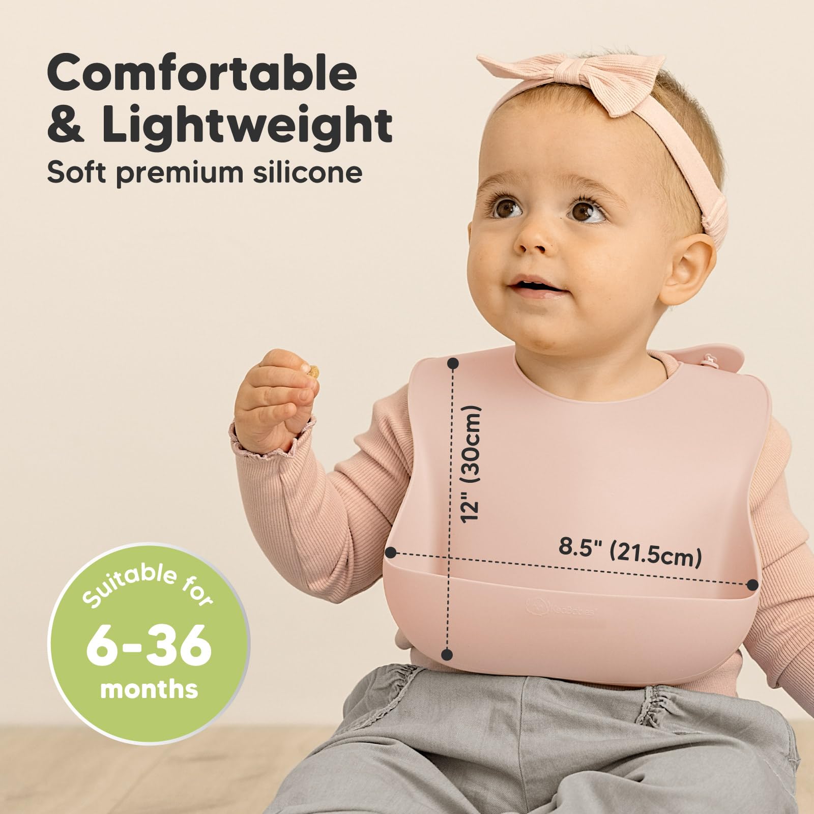 KeaBabies dishwasher-safe bib simplifies cleaning after baby meals