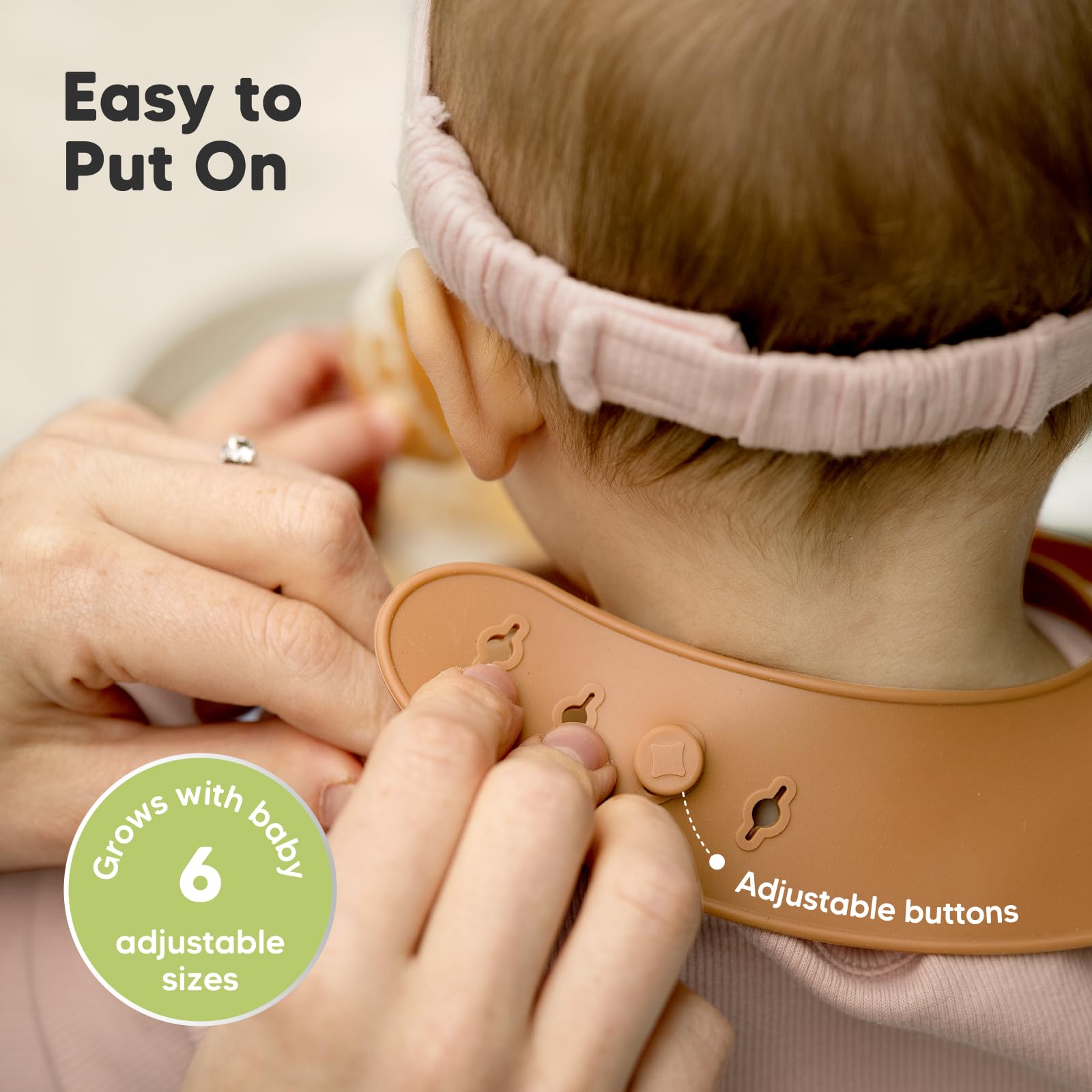 Keababies silicone bib waterproof design keeps outfits dry during meals.