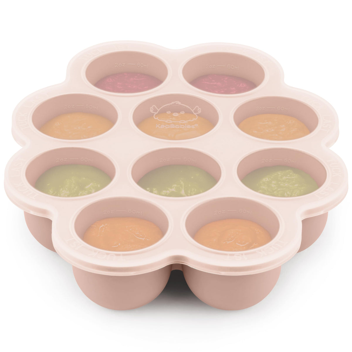 KeaBabies silicone freezer tray with 10 cubes and lid for precise portions