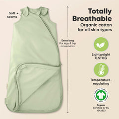 KeaBabies sleep sack sized 6-18 months with ergonomic hip room for natural movement