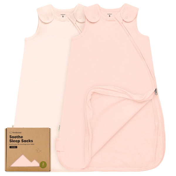 KeaBabies Mist Rose sleep sack front view highlights breathable fabric and cozy wearable blanket design