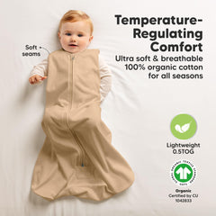KeaBabies sleep sacks feature dual 2-way zippers for easy diapering.