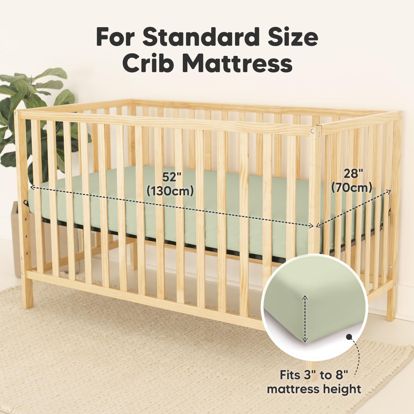 KeaBabies snugfit bands demonstrate secure fit for uninterrupted sleep.