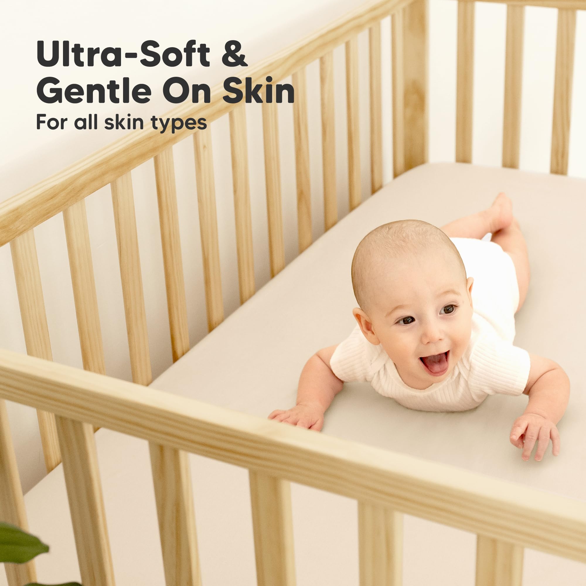 KeaBabies snugfit bands keep sheets securely in place during sleep.