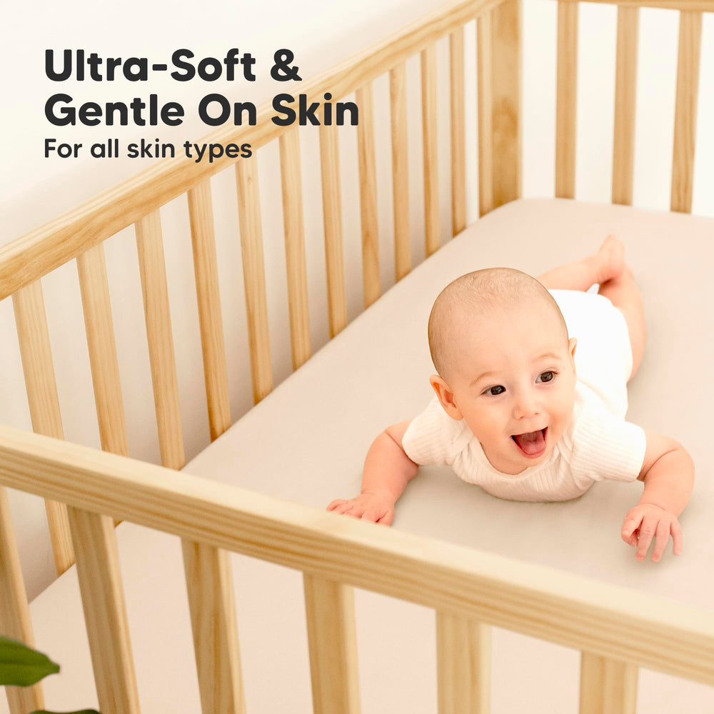 KeaBabies snugfit bands keep sheets securely in place during sleep.