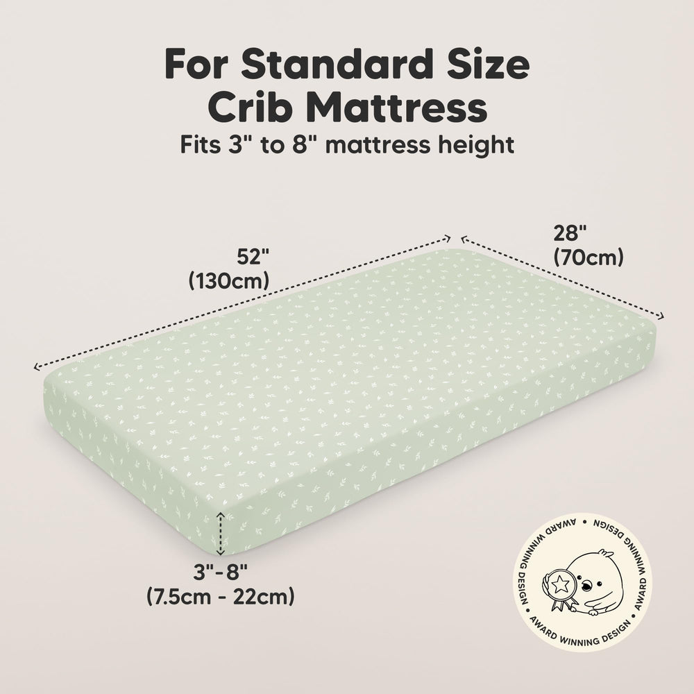 KeaBabies snugfit elastic band crib sheet securely stays in place