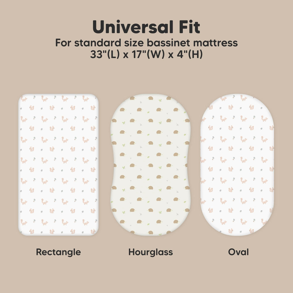 KeaBabies SnugFit Tech bassinet sheet enables easy fitting and removal.