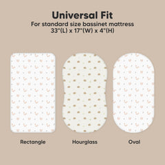 KeaBabies SnugFit Tech bassinet sheet enables easy fitting and removal.