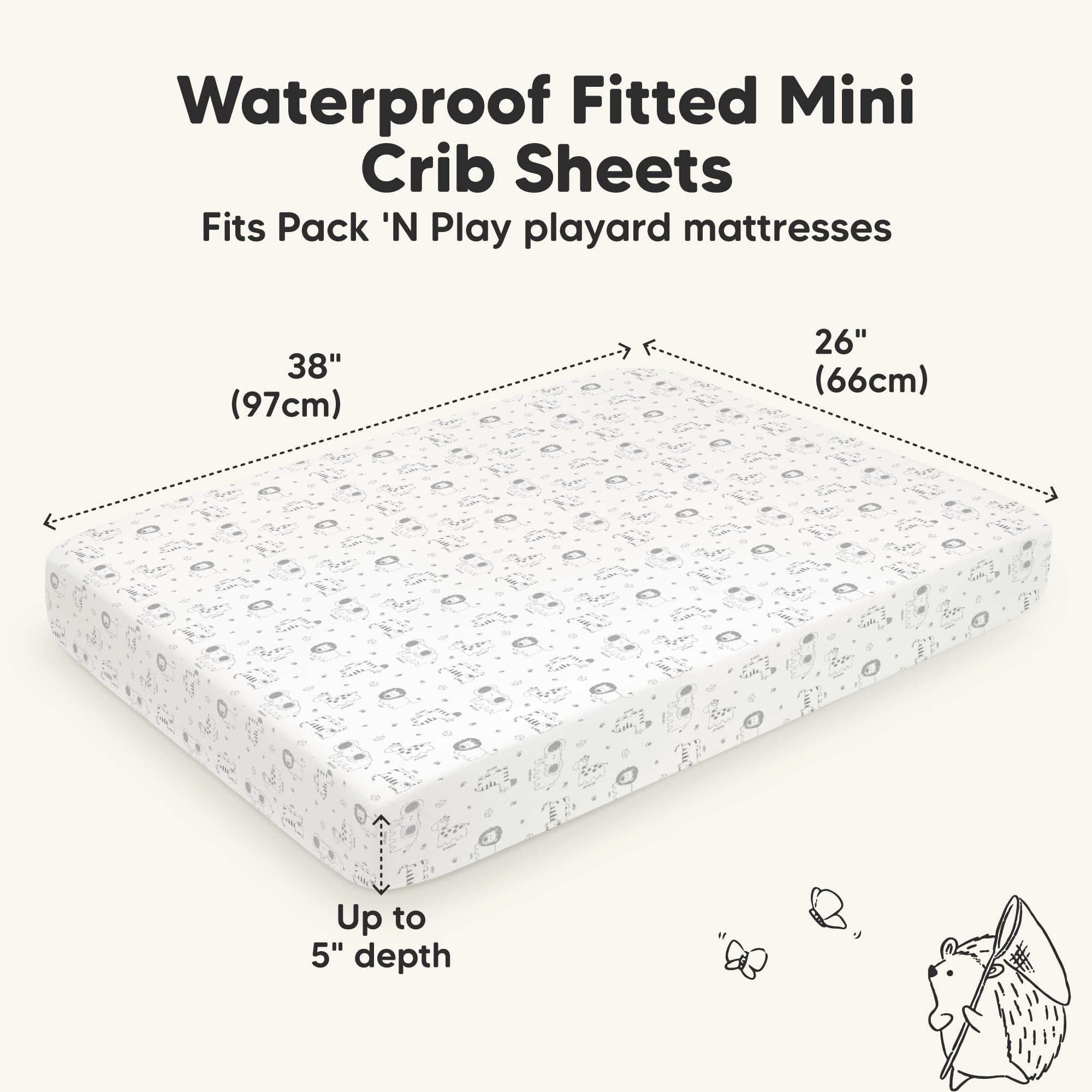 KeaBabies SnugFit Tech fabric provides stretch for easy fitting