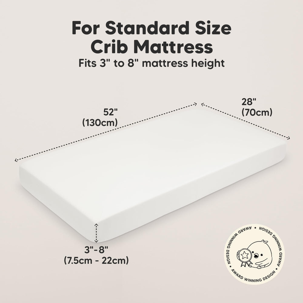 KeaBabies soft breathable organic cotton crib sheet feels gentle on delicate skin.