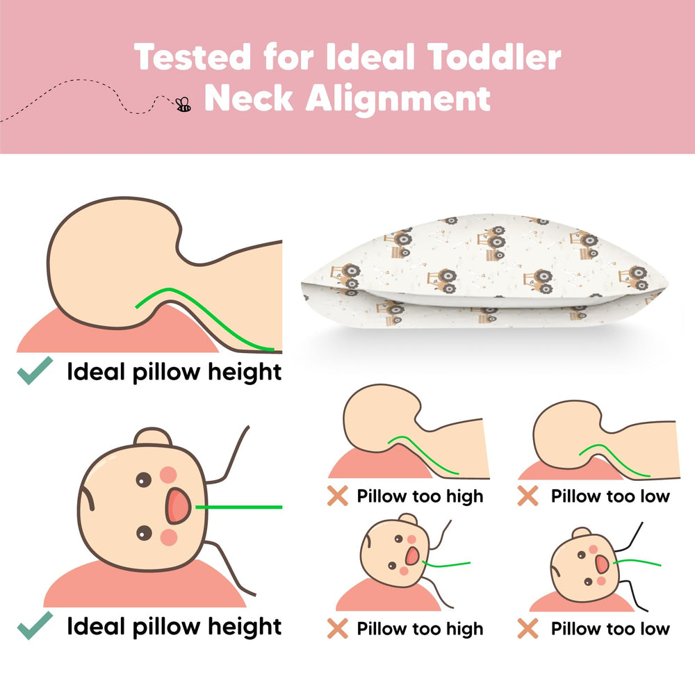 KeaBabies soft breathable pillow cover keeps little ones comfortable all year