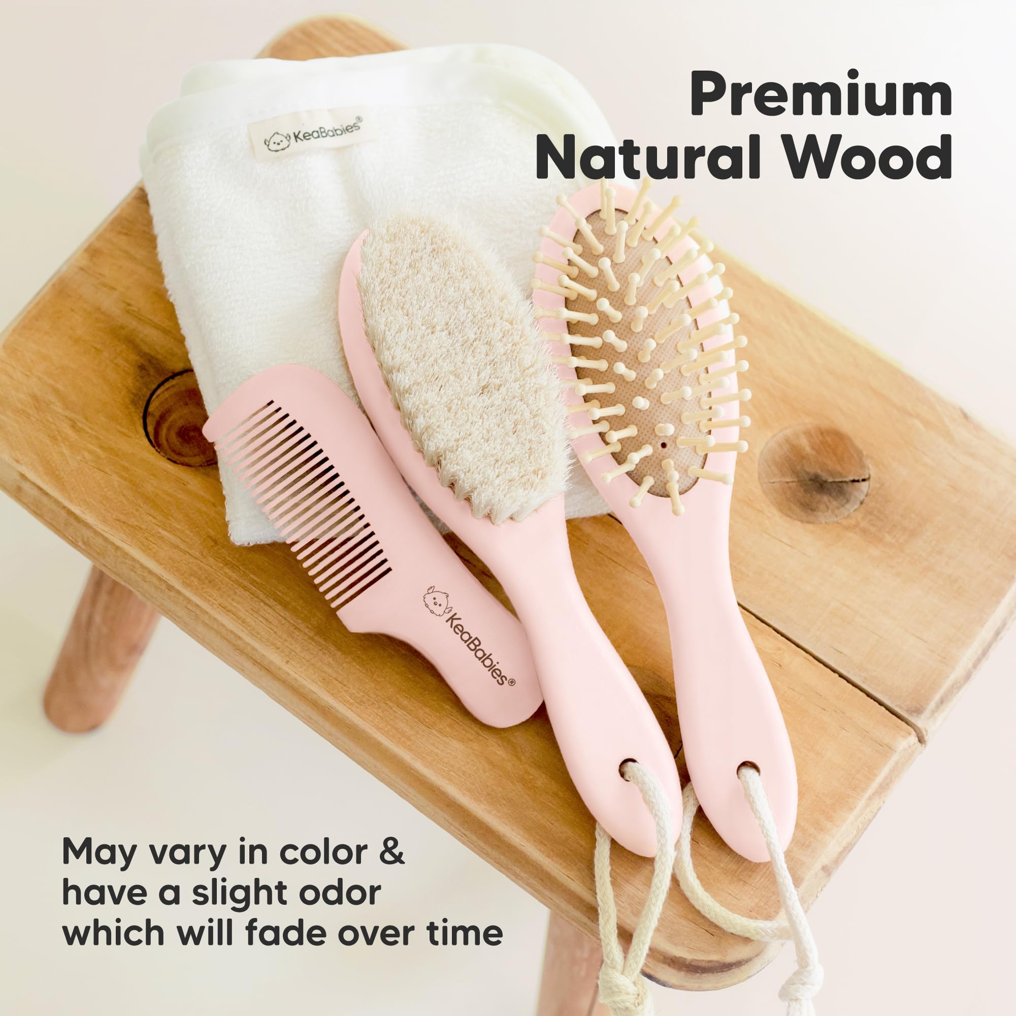 KeaBabies soft bristles offer a gentle alternative to stiff plastic combs