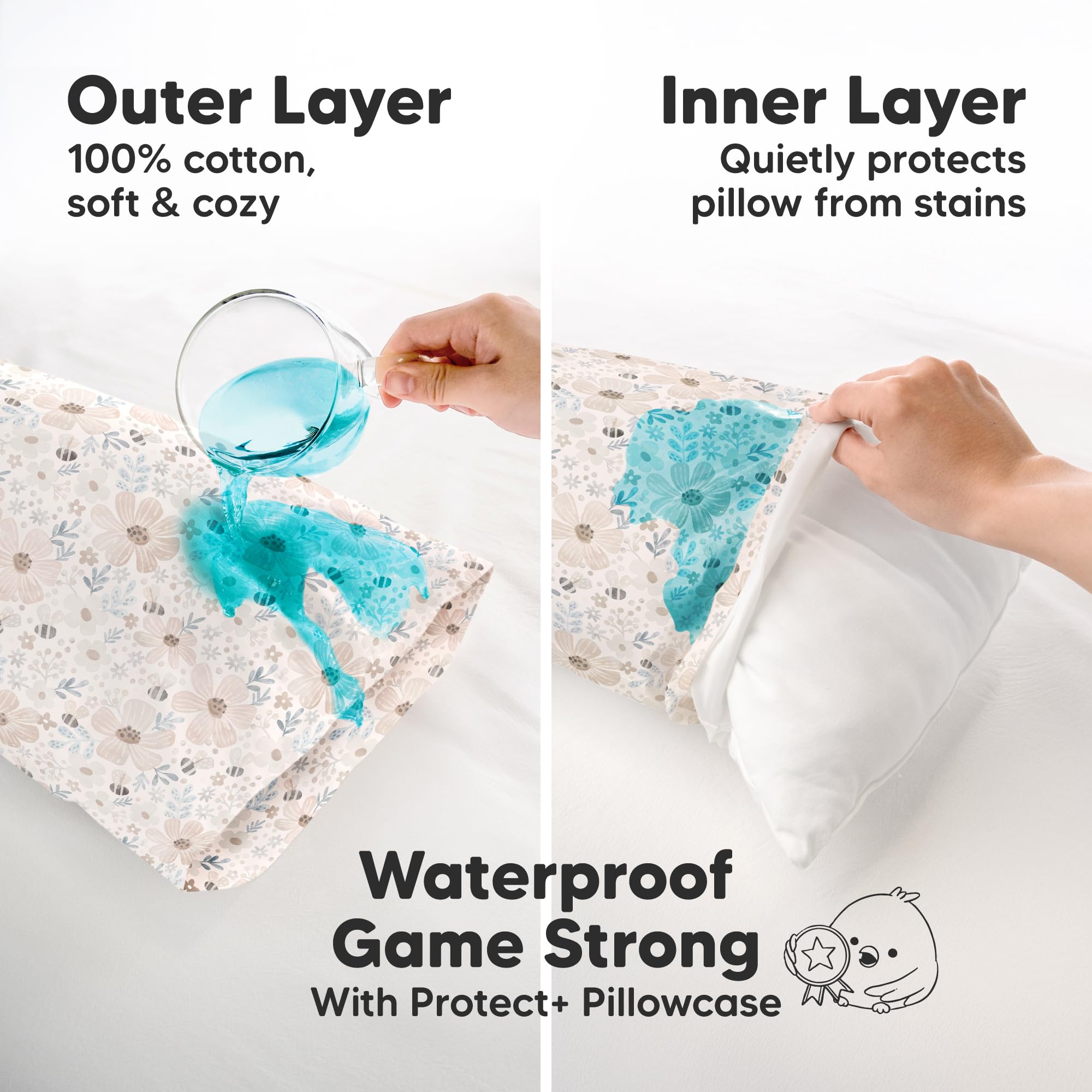 KeaBabies soft cotton inner layer provides gentle, comfortable sleep.