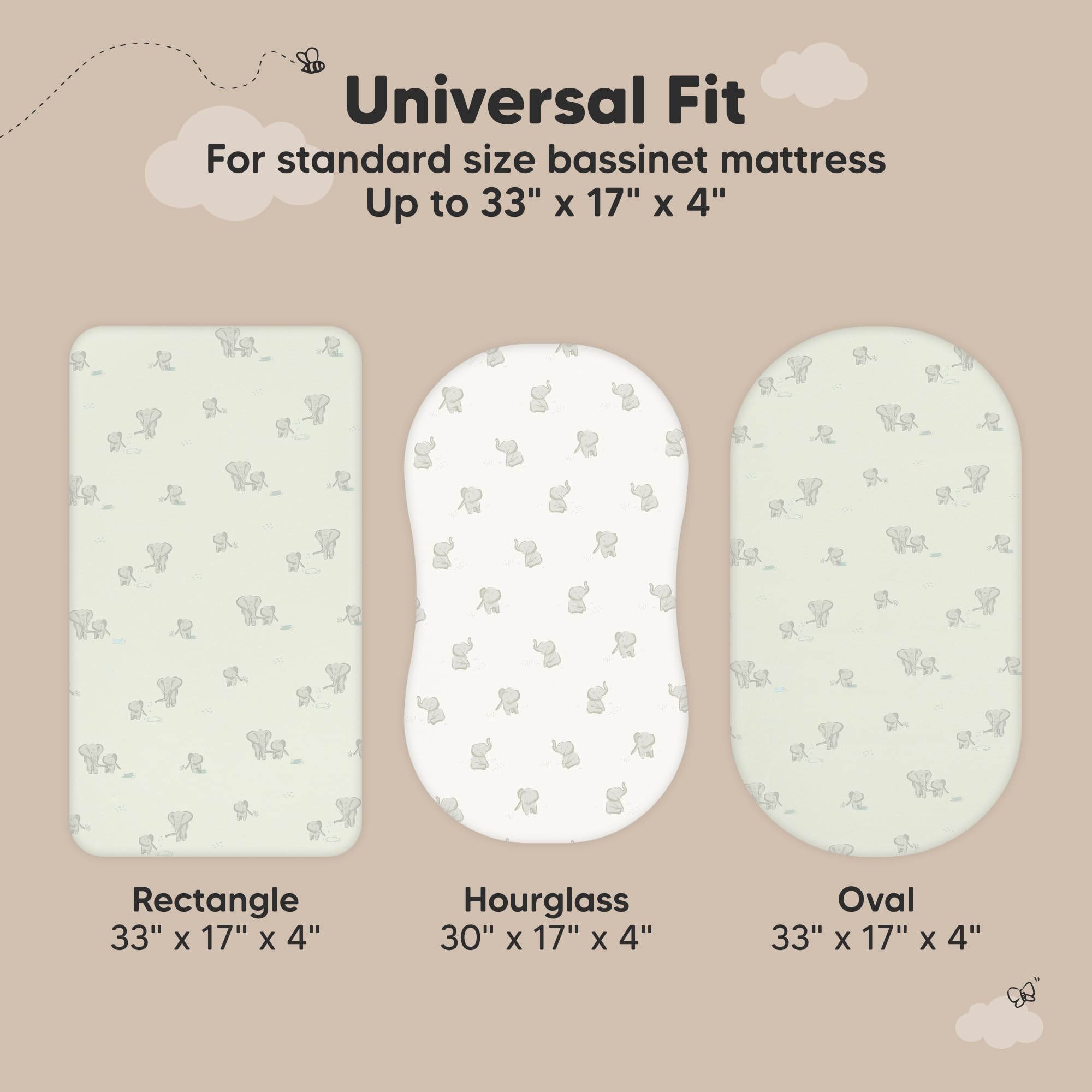KeaBabies Soft 100% cotton jersey for breathable sleep
