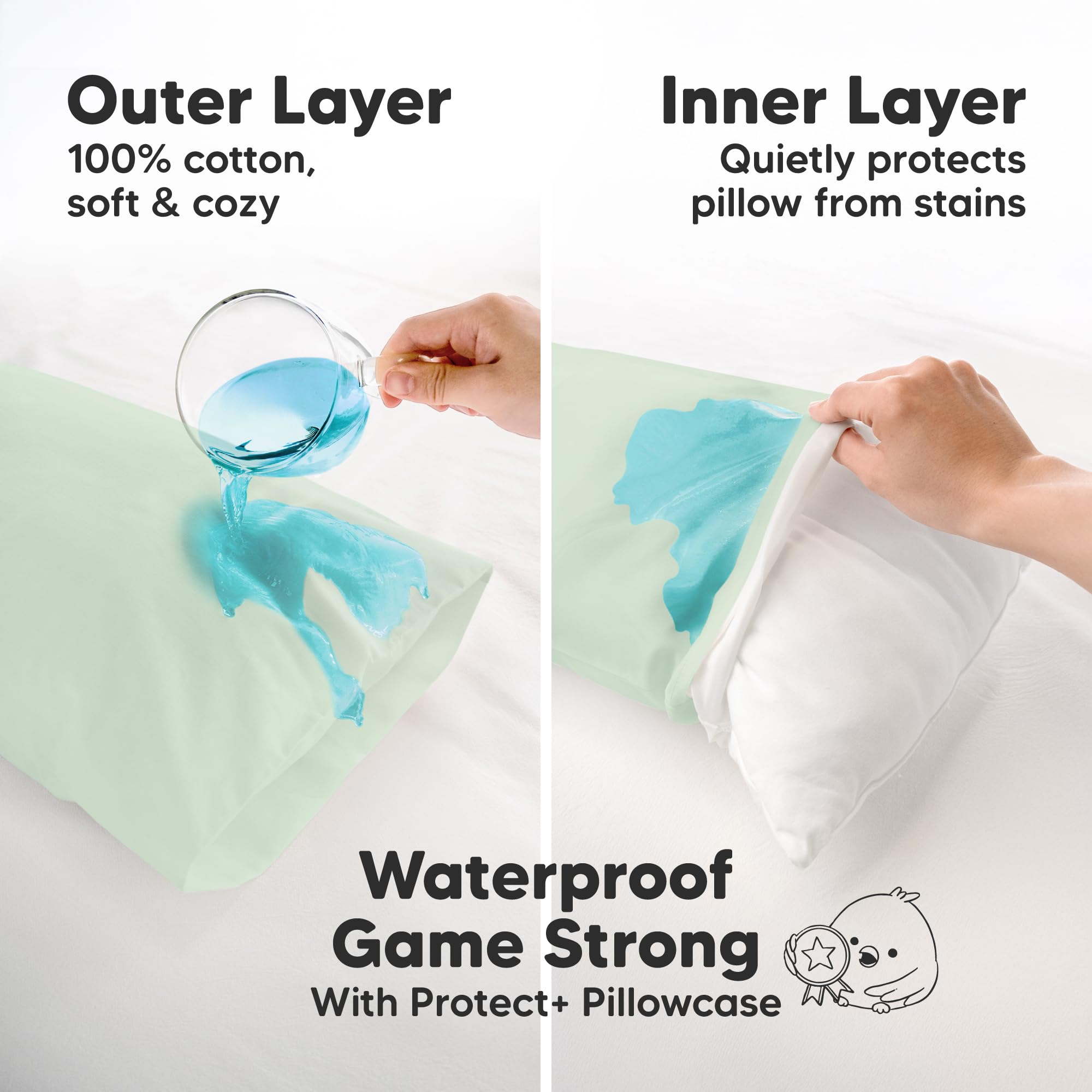 KeaBabies soft cotton pillowcase offers gentle touch for toddler naps.