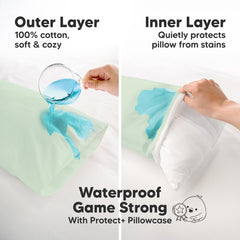KeaBabies soft cotton pillowcase offers gentle touch for toddler naps.