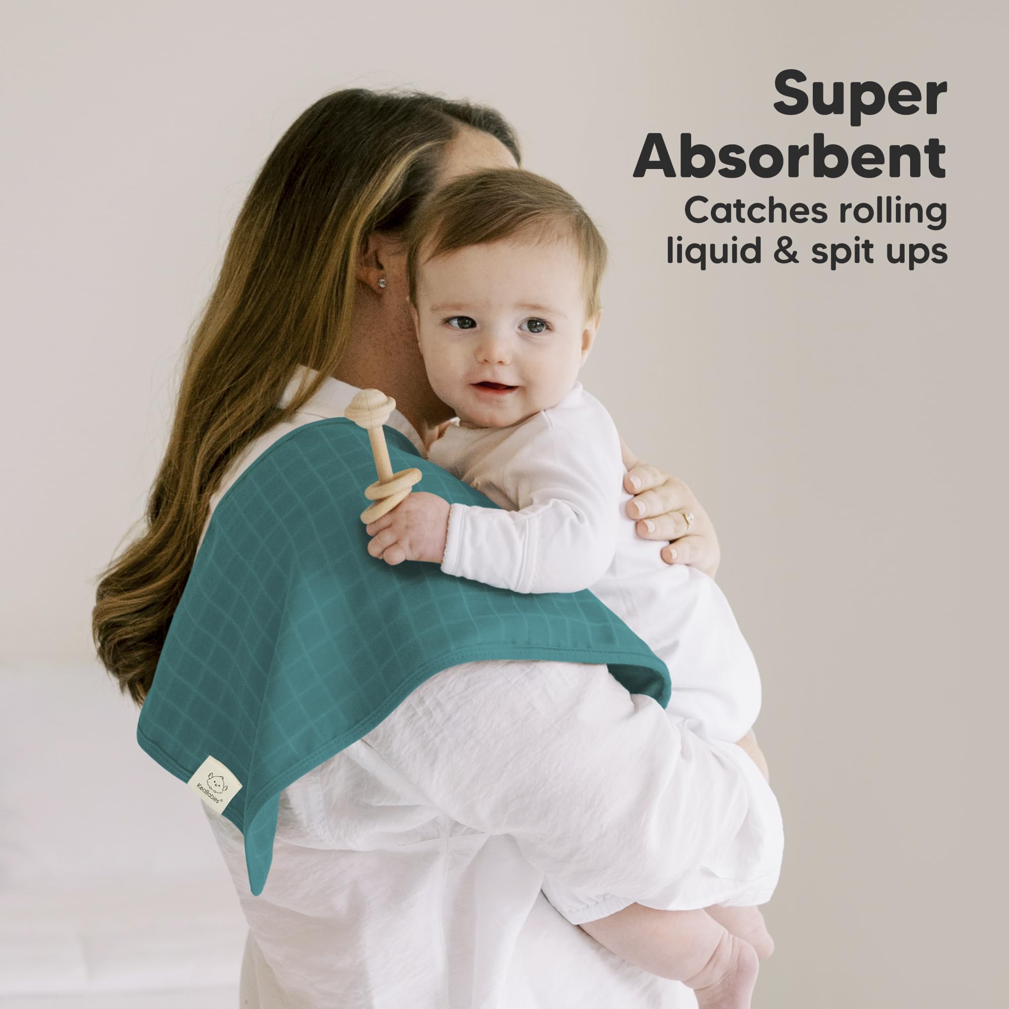 KeaBabies burp cloths use ultra-soft fibers gentle on baby skin.