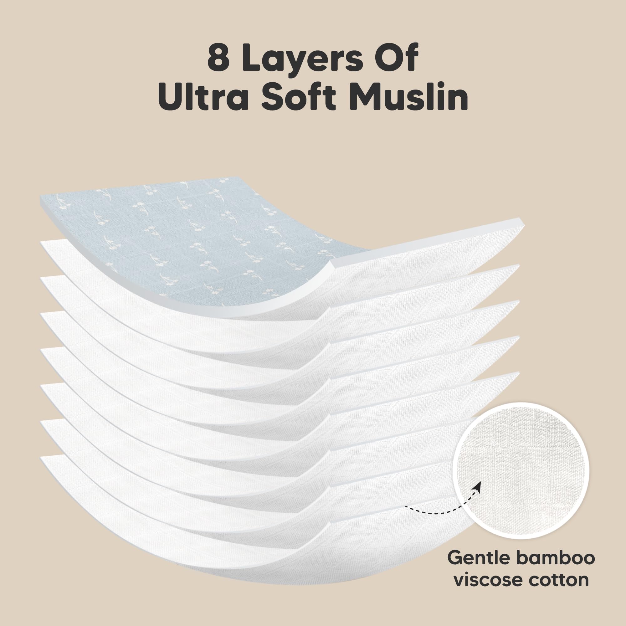 Soft organic cotton keeps baby’s skin comfortable.