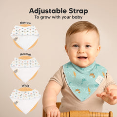 KeaBabies soft organic fabric bibs with fleece back provide gentle comfort on delicate skin