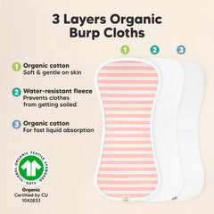 KeaBabies Soft plush organic cotton feels gentle on sensitive skin.
