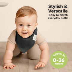 KeaBabies soft polyester-backed bib adds extra drool protection for teething