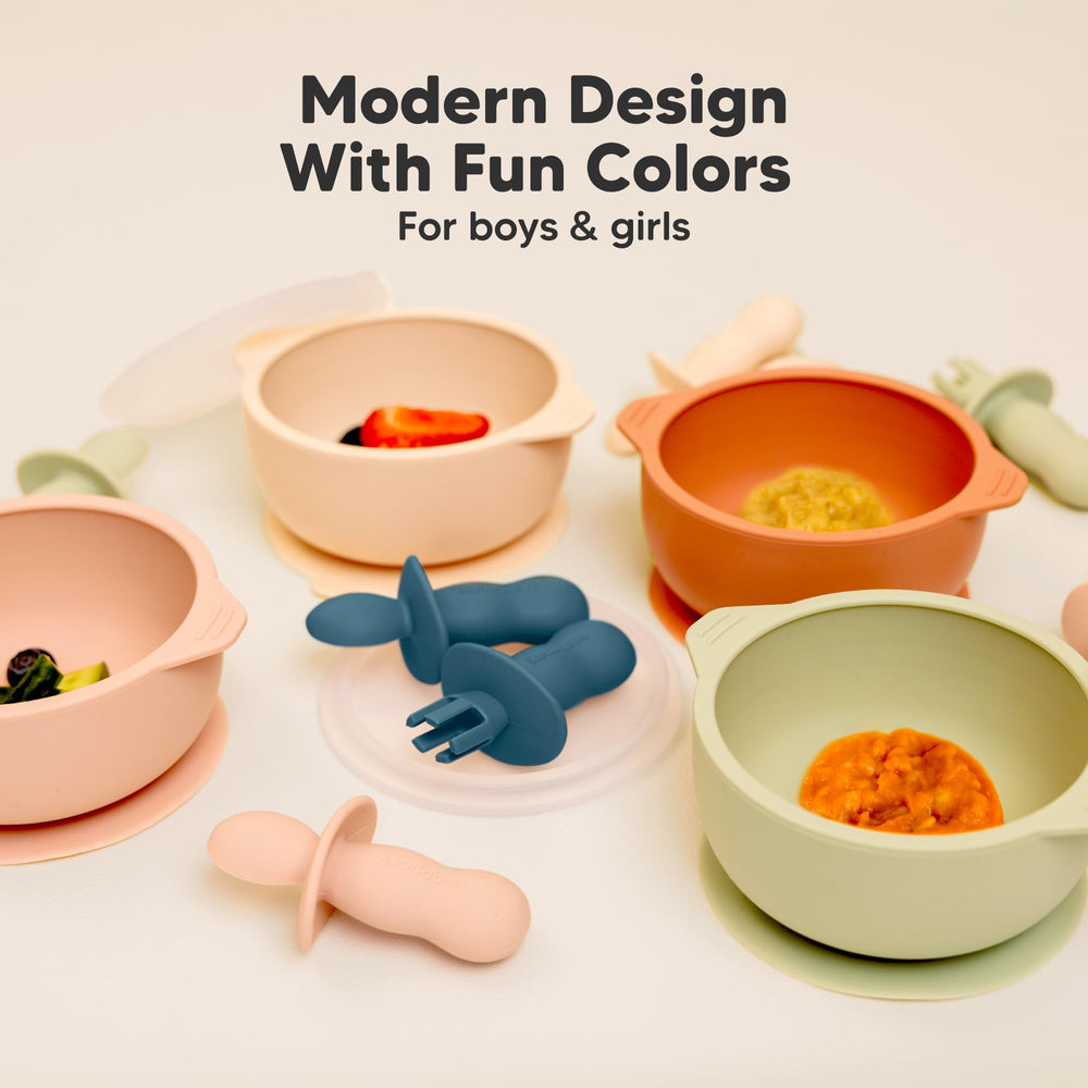 KeaBabies soft silicone utensils help transition to solid foods