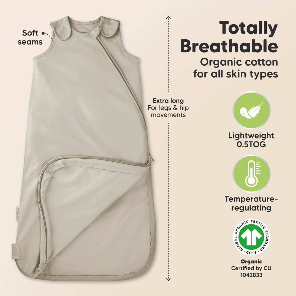 KeaBabies Sleep Sack features a full-length zipper for quick diaper changes.
